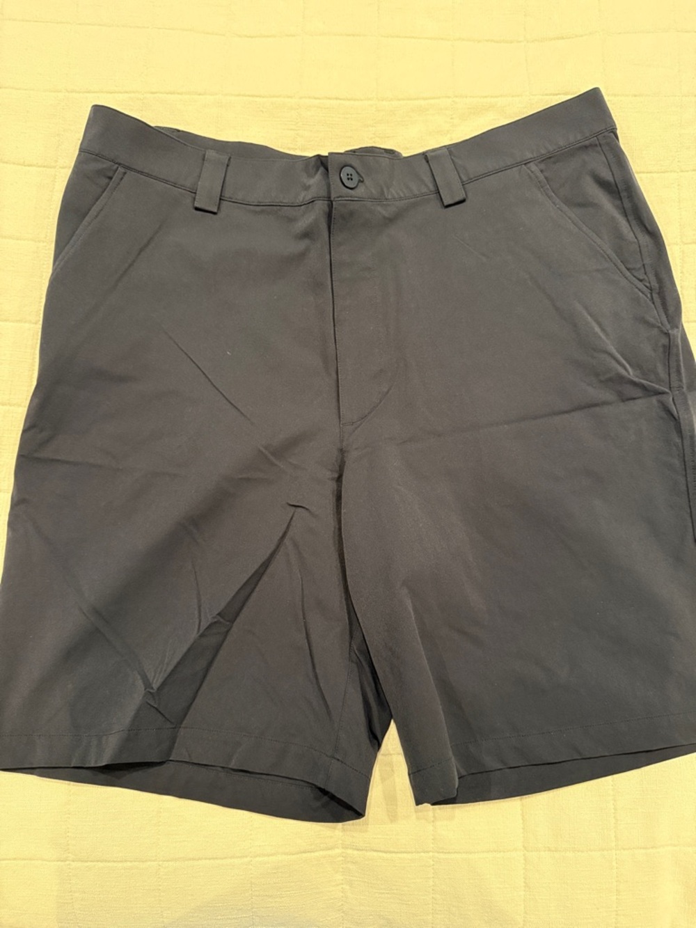 Under Armour Black Flat-Front Performance Shorts